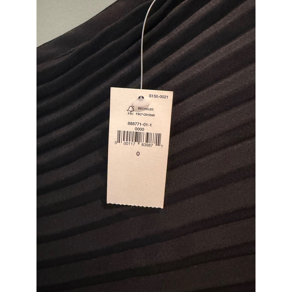 Banana Republic Black One Shoulder Pleated Midi Dress 888771-01-1 NWT Size 0 - Picture 6 of 8
